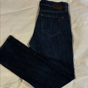 Mavi Dark Indigo Straight Leg Jeans with Subtle Pocket Stitch